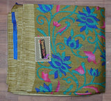 Trendz Printed Cotton Silk Brown Saree(TZ_Mayur_Pankh)