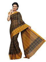 Mimosa Women Kanchipuram Cotton Art Saree With Plain Blouse (Yellow ,3145-RZ-4-CH-MUST)