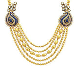 Sukkhi Sublime Five String Peacock Gold Plated Necklace Set For Women