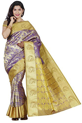 RR Women's Resham Silk Powerloom Saree (RR-BBB002-MAGENTHA)