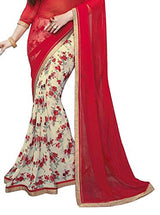 Sky Global Women's Georgette Saree With Unstitched Blouse (MultiColour_Saree_2075)