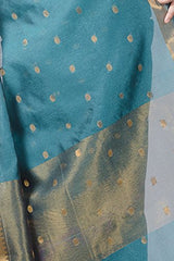 Chandrakala Women's Banarasi Cotton Silk Saree(Green)