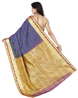 RR's Women's Kanchipuram Art Silk Saree Handloom Saree (MPRP001 VIOLET)