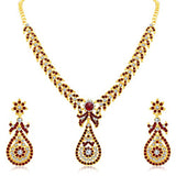 Sukkhi Marvellous Gold Plated AD Necklace Set For Women