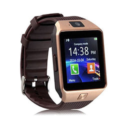 DZ09 Bluetooth Smart Watch with Camera for Iphone and Android Smartphones Samsung Sony LG (golden)
