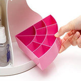 Evana 360 Degree Rotatable Cosmetics Plastic Makeup Storage Two Layer Multifunctional Makeup Cosmetic Organizer
