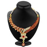 Sukkhi Beguiling Gold Plated AD Necklace Set For Women