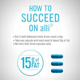 alli Orlistat FDA Approved 60 milligram Weight Loss Aid, 120 Capsules