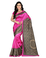 e-VASTRAM Womens Art Mysore Printed Silk(NS5D_Pink)