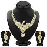 Sukkhi Exotic Peacock Gold Plated AD Necklace Set for Women
