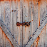 YIGER Rustic Country Barn Wood Door, Old Wooden Garage Door Digital Printing Polyester Antique Theme Shower Curtain with Adjustable Hook 70.86×70.86 Inch