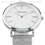 Alienwork Classic St.Mawes Quarz Armbanduhr elegant Quarzuhr Uhr modisch Zeitloses Design klassisch silber Metall U04916G-01
