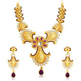 Sukkhi Ravishing Gold Plated AD Necklace Set for Women