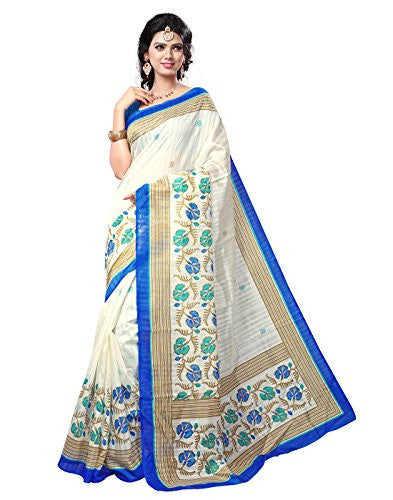 E-Vastram Women's Saree (ANGOORI5_BeigeFree Size)