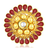 Sukkhi Glorious Designer Traditional Cocktail Gold Plated Kundan Finger Ring For Women
