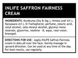 INLIFE Saffron Fairness Cream, Paraben Free - 100 g