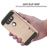 LG G5 Cover, REALIKE&trade; Premium {Imported} Shock Proof Protective Dual Layer Case for LG G5 (Simply Fit Series) - (Gold)