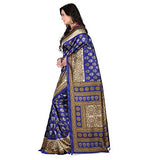 e-VASTRAM Womens Art Mysore Printed Silk(NS9A_Blue)