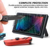 Protective Case for Nintendo Switch with Screen Protectors, FineGood EVA Carrying Case with 2 Pcs Anti-scratch Tempered Glass Protective Films for Switch 2017
