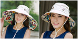 iHomey Packable Extra Large Brim Floppy Sun Hat Reversible UPF 50+ Beach Sun Bucket Hat
