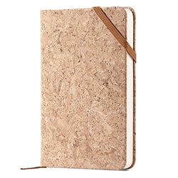 Eco Friendly Cork Sketchbook with No Bleeding Paper, Pocket, Blank, Small Journal (Notebook, Diary), 5.7 x 3.9 Inches, Lemome