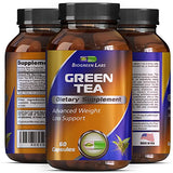 Weight Loss Supplement with Green Tea + EGCg With Polyphenols and Antioxidants - Boosts Metabolism and Burns Fat - Pure Natural Capsules For Men and Women By Biogreen Labs - 500 mg
