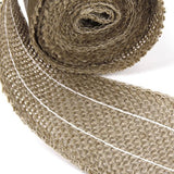 Roll of 2M Wedding Home Craft Burlap Ribbon White Lace Decorated 5cm