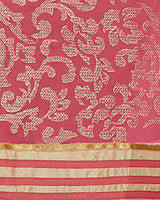 Khushali Presents Embroidered Chanderi Dress Material(Pink,Beige)