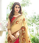 Sareeshop Women's Faux Georgette Saree (Priya_001_Maroon_Free Size)