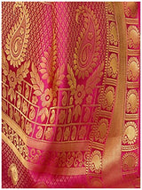 Mimosa Women's Traditional Art Silk Saree Kanjivaram Style With Blouse Color:Off White(3300-225-HWT-RNI )