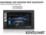 Dual XDVD256BT Digital Multimedia 6.2" LED Backlit LCD Touchscreen Double DIN Car Stereo with Built-in Bluetooth, CD/DVD, USB, microSD & MP3 Player