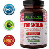 Natural Fat Burner - Pure Forskolin Extract Diet Pills - Best Weight Loss + Appetite Suppressant that Works - Get Thin with 250 mg Capsules of Coleus Forskohlii Root - Lose Weight Fast - Bio Sense