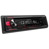 Package - Kenwood KDC-118 In-Dash 1-DIN CD Car Stereo Receiver w/ Front AUX Input + Pair Of K7 K-46.3S 4x6-Inchs 180W 3-WAY + Pair Of K69.5 6"x9" 700W 5-WAY Car Audio Speakers + 100ft Speaker Wire