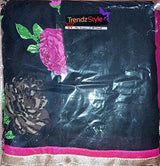 Trendz Women's Dual Shade Georgette Saree(TZ_Chocolate)