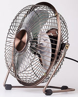 YHLCSQ Mini 6" Metal Portable Fans with USB Electric Cablel Personal Fans for Table Laptop Room Office or Mobile Power Bank Copper