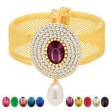Sukkhi Exquisite Gold Plated AD Ten Changeable Stone Kada for Women