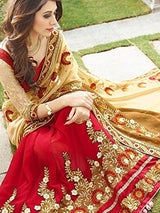 Sareeshop Women's Faux Georgette Saree (Priya_001_Maroon_Free Size)