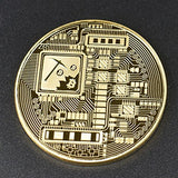 .999 Fine Gold Bitcoin Commemorative Round Collectors Coin - Bit Coin is Gold Plated Copper Physical Coin