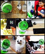 Powerful Clip On Fan ClipGrip With a Lifetime Guaranty, Battery Operated Portable & Rechargeable, White Noise Option, Great For The Car, Desk, Stroller & The Beach For The Best Cooling Effect. Green
