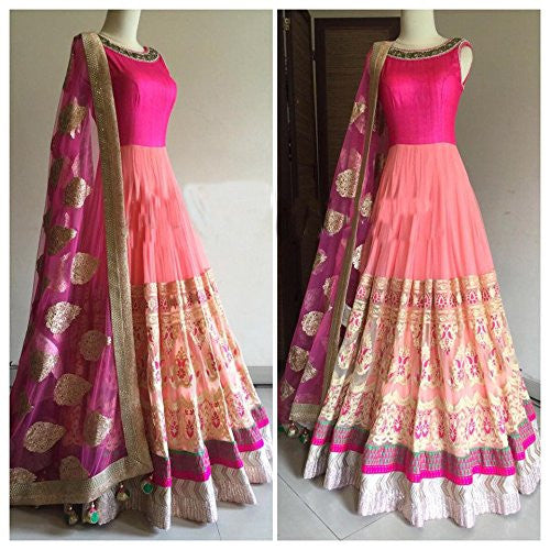 Sargam Fashion Embroidered Multicolor Net Fashion Anarkali Style Party Wear S...