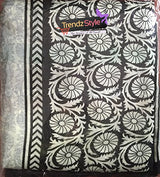Trendz Women's Silk Saree (TZBS_Cream and Black_Cream)