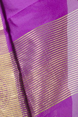 Chandrakala Women's Banarasi Cotton Silk Saree(Purple)