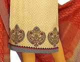 AngelFab Women's Cotton Dress Material(BEAIG_MANGO_Beige_Free Size)