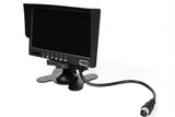 AUDIOTEK AT-724RC 7" TFT LCD MONITOR AND REAR VIEW BACK UP - 4 CAMERAS COLOR WATERPROOF WITH NIGHT VISION FOR RV / BIG SEMI TRUCK / BUS