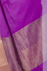 Chandrakala Women's Banarasi Cotton Silk Saree(Purple)