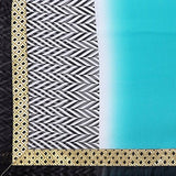 Sourbh Chiffon Lace Saree (7805 _Sky Blue)