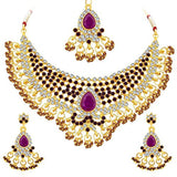 Sukkhi Marquise Gold Plated AD Necklace Set For Women