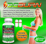 3G-BURN Extreme Fat Burner for Rapid Weight Loss - Pharmaceutical Grade Thermogenic Diet Pills Made with Garcinia Cambogia, Green Coffee, Forskolin and Green Tea. 120 Capsules.