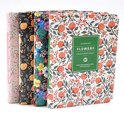 Daily Planner Calendar Schedule Organizer and Journal Notebook,Non Dated Day (Set of 4 multi colors)
