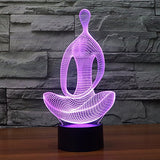 3D Illusion Lamp Gawell Night Light Sitting Meditation 7 Changing Colors Touch USB Table Nice Gift Toys Decorations